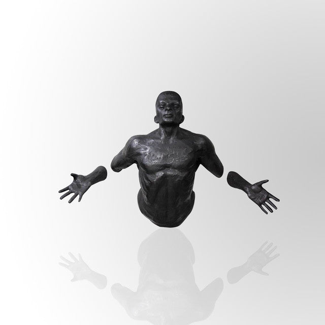 Black Gunmetal Finish Human Sculpture by Evolve India