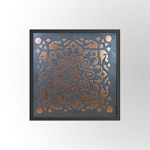 Load image into Gallery viewer, Rose Gold Black Floral Monochrome Metal Wall Art by Evolve India
