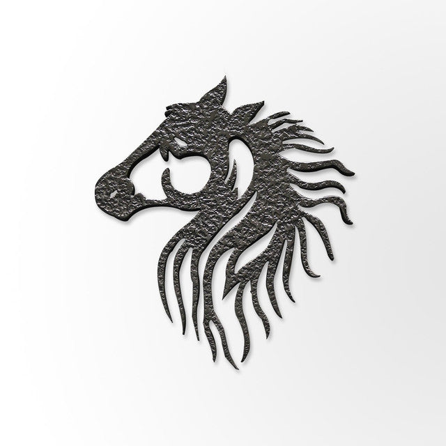 Black Liberating Stallion Horse Wall Art (Gunmetal Finish) by Evolve India