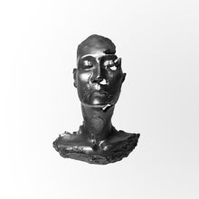 Load image into Gallery viewer, Liquid Gunmetal Finish Black Face Sculpture by Evolve India
