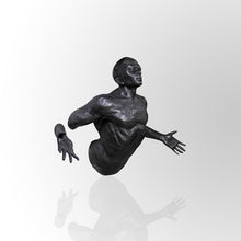 Load image into Gallery viewer, Black Gunmetal Finish Human Sculpture by Evolve India
