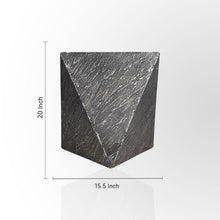 Load image into Gallery viewer, Black Gunmetal Finish Prism Stool by Evolve India
