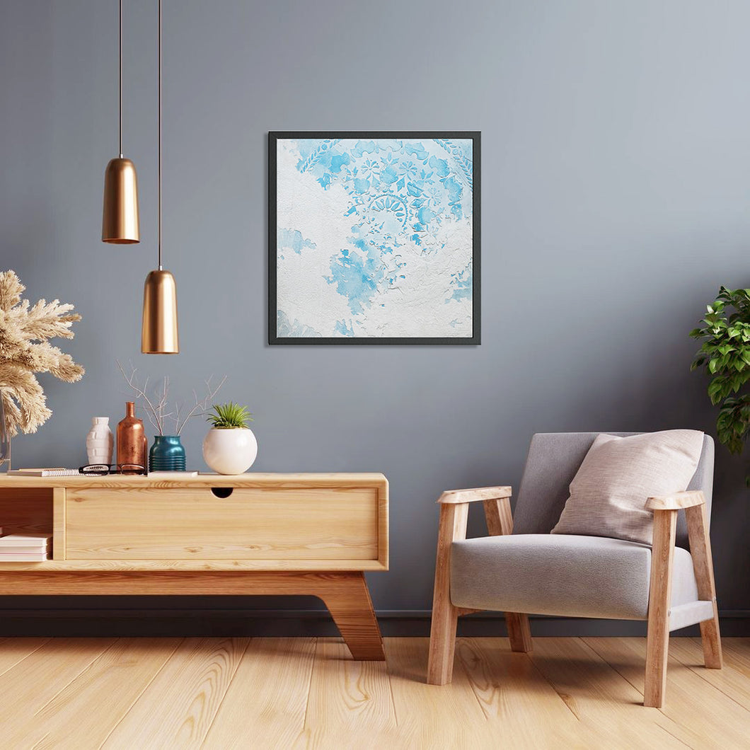 Blue White Eden Wall Art | Artistry Collection by Evolve India