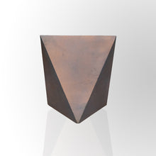 Load image into Gallery viewer, Bluish Orange Dual Tone Concrete Prism Stool by Evolve India
