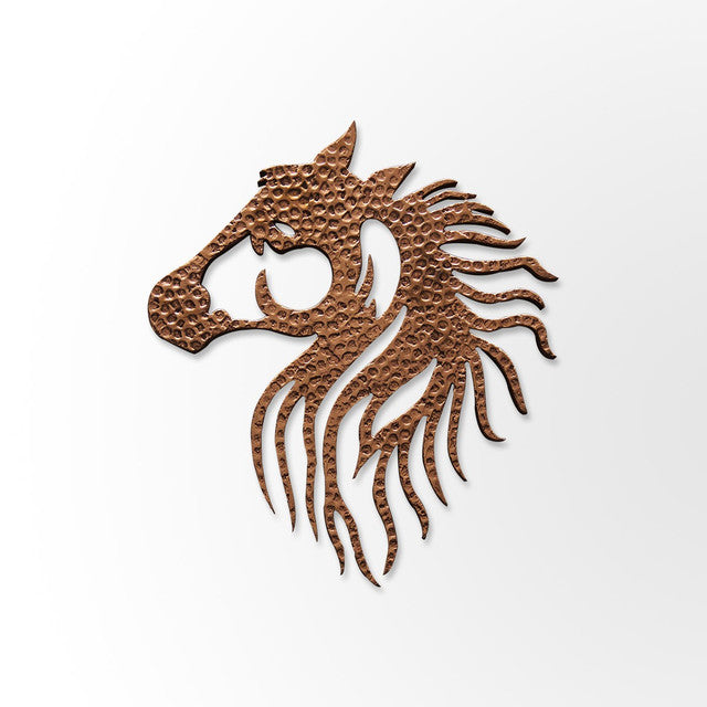 Liquid Metal Copper Finish Liberating Stallion Horse Wall Art by Evolve India