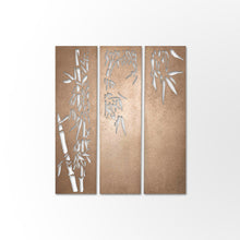 Load image into Gallery viewer, Dull Gold Bamboo Wall Art (Bronze Finish) by Evolve India
