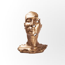 Load image into Gallery viewer, Dull Gold Face Sculpture (Bronze Finish) by Evolve India
