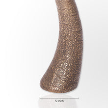 Load image into Gallery viewer, Dull Gold Taurus Horn Sculpture (Bronze Finish) by Evolve India
