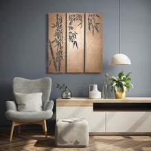 Load image into Gallery viewer, Dull Gold Bamboo Wall Art (Bronze Finish) by Evolve India

