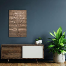 Load image into Gallery viewer, Dull Gold Tree Wall Art (Bronze Finish) by Evolve India
