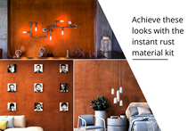 Load image into Gallery viewer, Representation of walls designed using the Instant Rust DIY Paintable Material Kit by Evolve India for creating seamless wall textures
