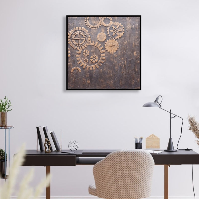 Rose Gold and Dark Grey Encircle Wall Art | Artistry Collection