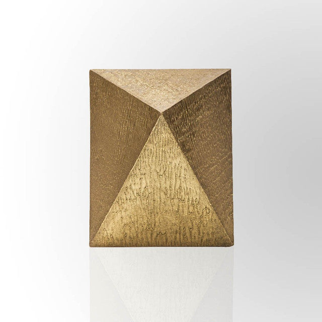 Gold Prism Stool (Brass Finish) by Evolve India