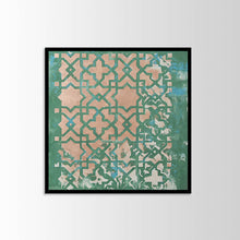 Load image into Gallery viewer, Green Grey Royal Relics Concrete Wall Art by Evolve India
