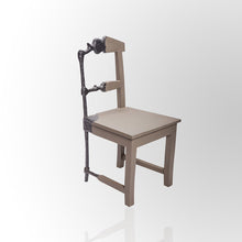 गैलरी व्यूवर में इमेज लोड करें, Grey Black Concrete Accent Chair by Evolve India
