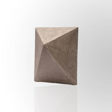 Load image into Gallery viewer, Grey colour concrete finished stool, in a prism shape by Evolve India
