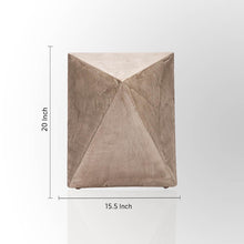 गैलरी व्यूवर में इमेज लोड करें, Grey colour concrete finished stool, in a prism shape by Evolve India
