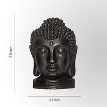 गैलरी व्यूवर में इमेज लोड करें, Black Gunmetal Finish Buddha Head Sculpture Decor

