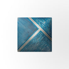 Load image into Gallery viewer, Oceanic Blue Metal Square Wall Decor by Evolve India
