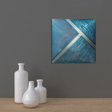 Load image into Gallery viewer, Oceanic Blue Metal Square Wall Decor | Cerchi Collection
