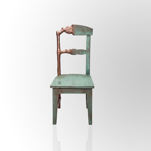 Oxidised Copper Accent Chair by Evolve India