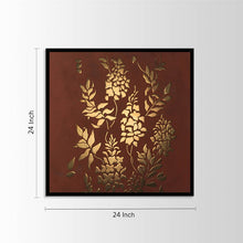 Load image into Gallery viewer, Maroon Gold Paisley Duo Concrete Metal Wall Art by Evolve India
