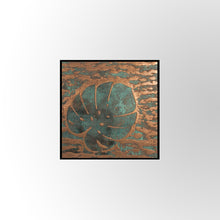 Load image into Gallery viewer, Rose Gold Green Metal Finish Botanic Wall Art by Evolve India
