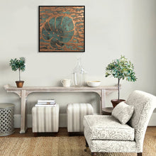 Load image into Gallery viewer, Rose Gold Green Metal Finish Botanic Wall Art by Evolve India
