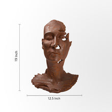 Load image into Gallery viewer, Rustic Iron Face Sculpture by Evolve India
