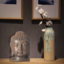 गैलरी व्यूवर में इमेज लोड करें, Rustic Iron Finish Buddha Head Sculpture Decor by Evolve India

