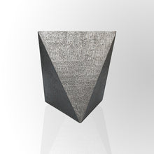 Load image into Gallery viewer, Silver Metal Prism Stool by Evolve India
