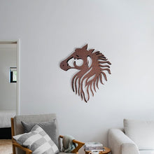 Load image into Gallery viewer, Splatter Copper Liberating Stallion Horse Wall Art by Evolve India

