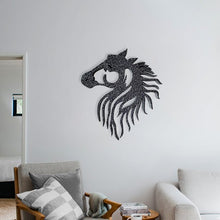 Load image into Gallery viewer, Splatter Gunmetal Liberating Stallion Horse Wall Art by Evolve India

