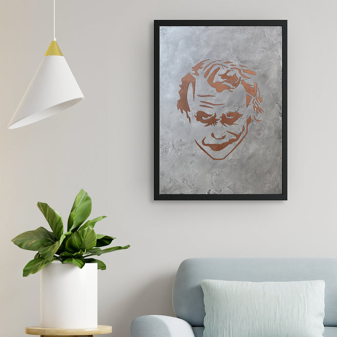 The Joker Wall Art in a Copper Finish by Evolve India