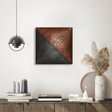 Load image into Gallery viewer, Waltz Wood Dark Metal Square Wall Decor | Cerchi Collection
